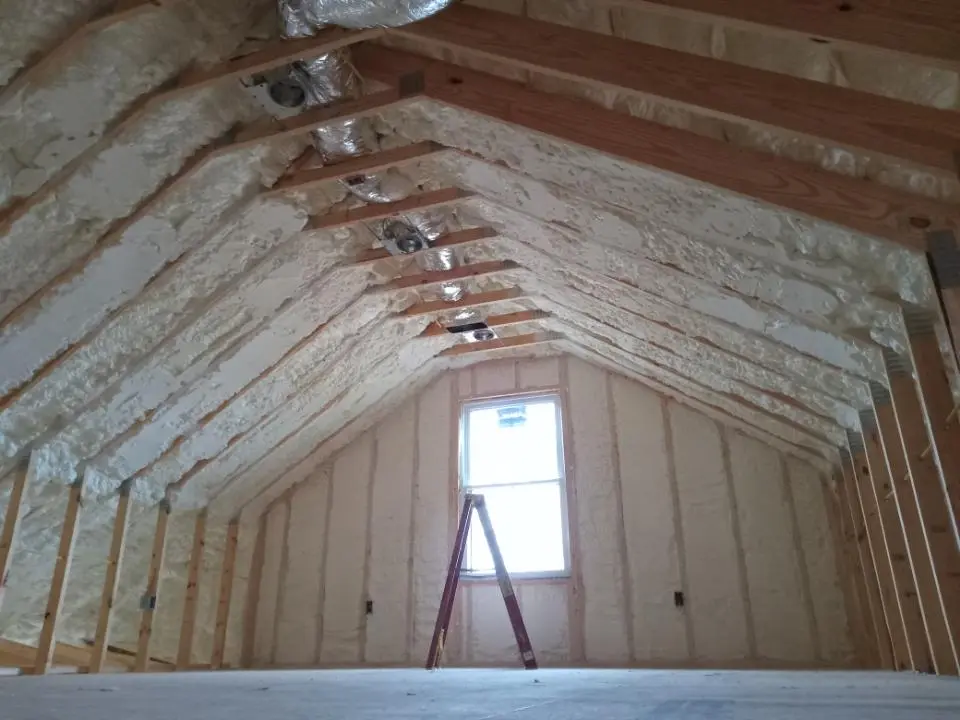 Spray foam roofing application for Crawl Space Insulation project in Coppell